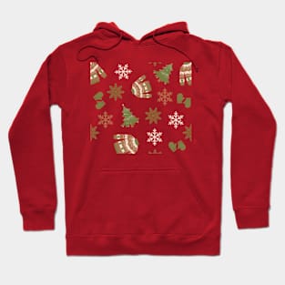 Christmas sweater and tree pattern Hoodie